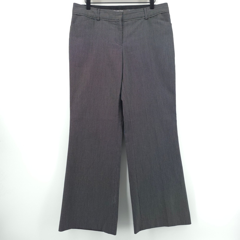 Express Editor Women Dress Pants 10 Gray Wide Leg Professional Trouser